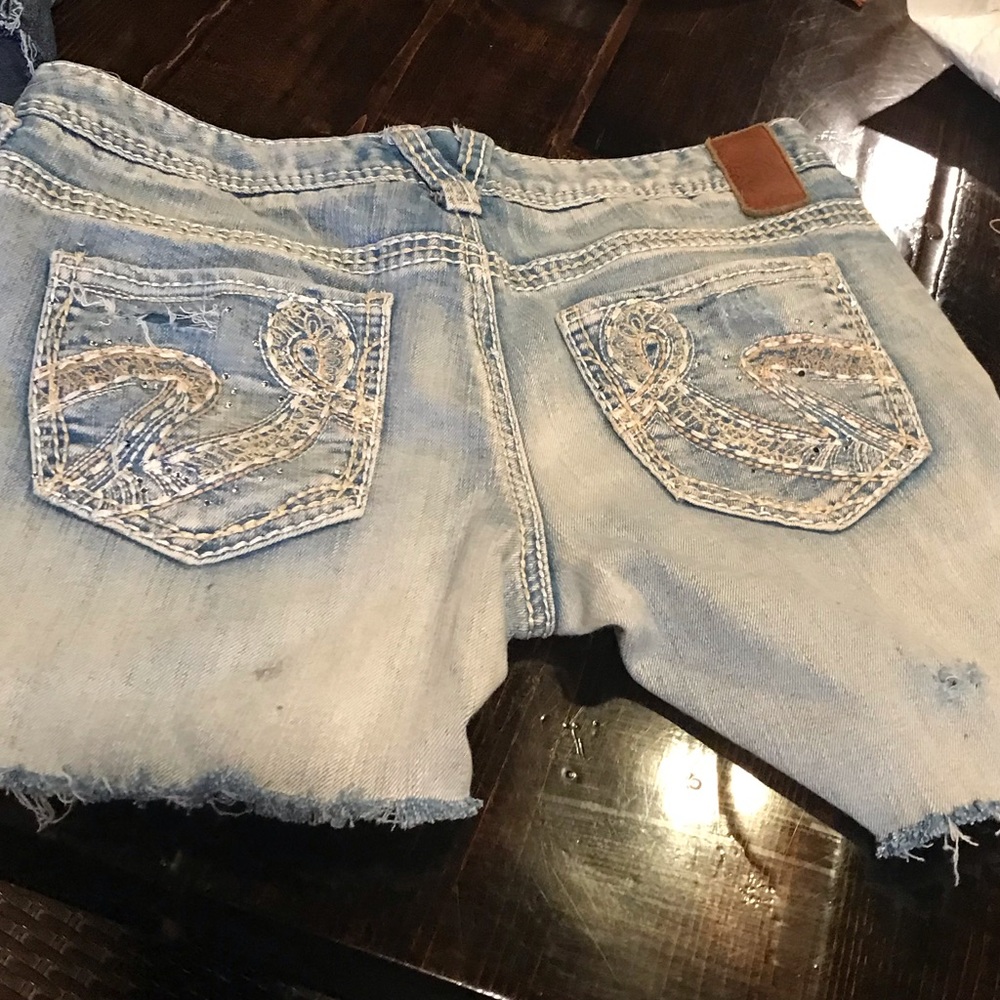 Vanity cut off jean shorts size28